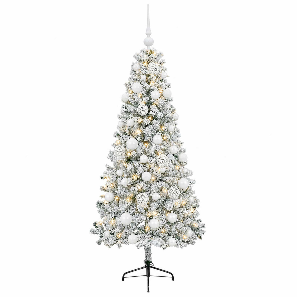 vidaXL Artificial Christmas Tree with Bauble 120 cm 150 LEDs