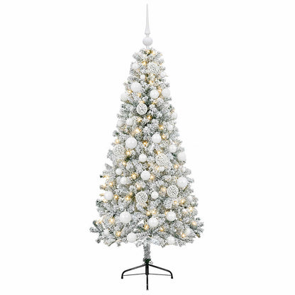vidaXL Artificial Christmas Tree with Bauble 120 cm 150 LEDs