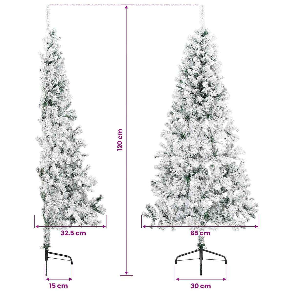 vidaXL Artificial Christmas Tree with Bauble 120 cm 150 LEDs