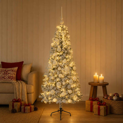 vidaXL Artificial Christmas Tree with Bauble 120 cm 150 LEDs