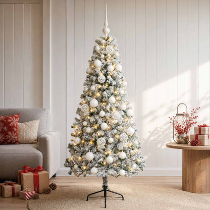 vidaXL Artificial Christmas Tree with Bauble 120 cm 150 LEDs
