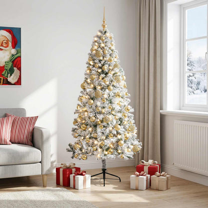 vidaXL Artificial Christmas Tree with Bauble 240 cm 300 LEDs