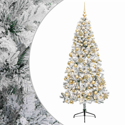 vidaXL Artificial Christmas Tree with Bauble 180 cm 300 LEDs
