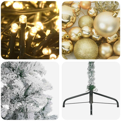 vidaXL Artificial Christmas Tree with Bauble 240 cm 300 LEDs