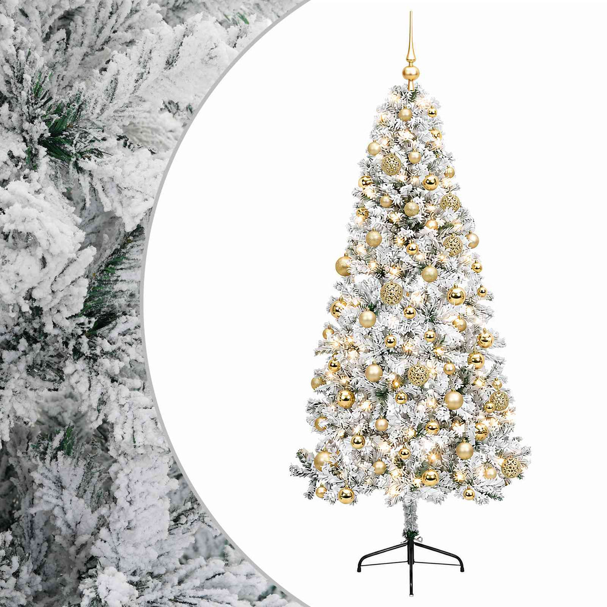 vidaXL Artificial Christmas Tree with Bauble 240 cm 300 LEDs