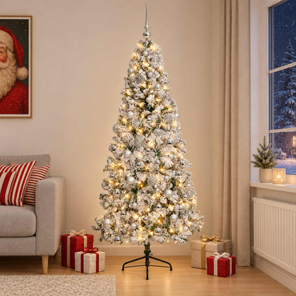 vidaXL Artificial Christmas Tree with Bauble 240 cm 300 LEDs