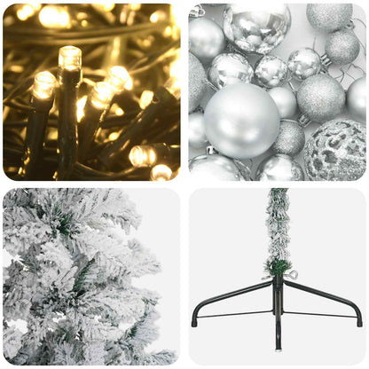 vidaXL Artificial Christmas Tree with Bauble 240 cm 300 LEDs