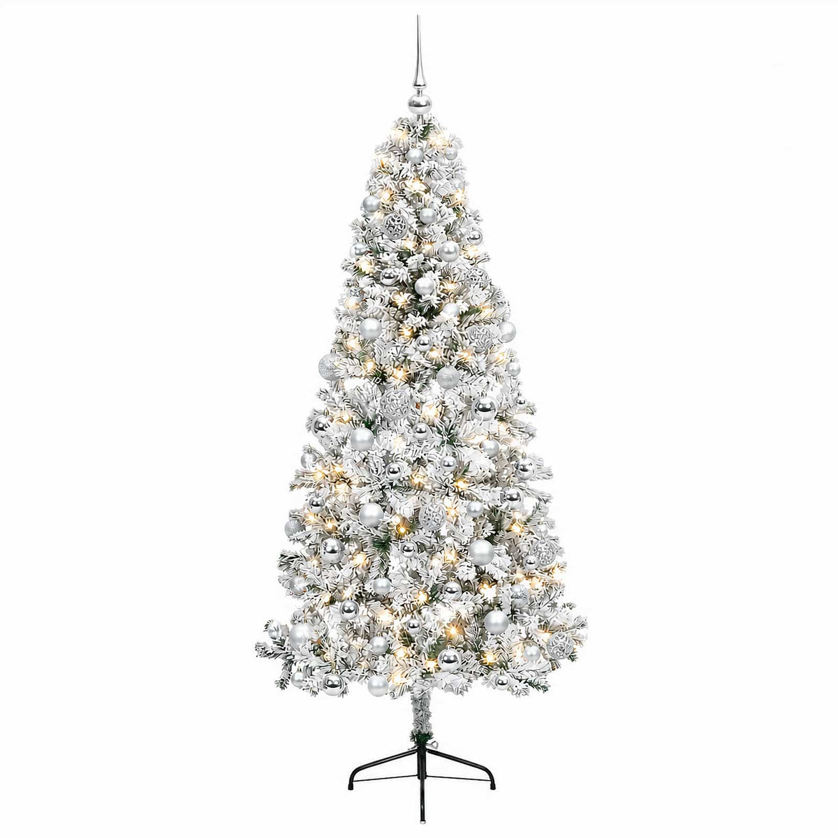 vidaXL Artificial Christmas Tree with Bauble 240 cm 300 LEDs