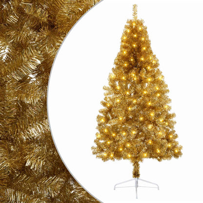 vidaXL Artificial Hinged Christmas Tree 150 cm 150 LEDs Warm White