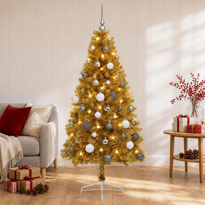 vidaXL Artificial Christmas Tree with Bauble 150 cm 150 LEDs