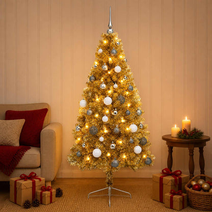 vidaXL Artificial Christmas Tree with Bauble 150 cm 150 LEDs