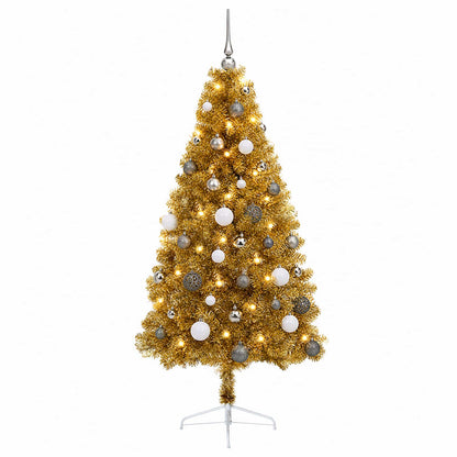 vidaXL Artificial Christmas Tree with Bauble 150 cm 150 LEDs