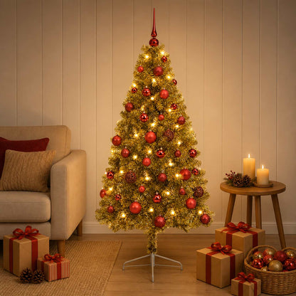 vidaXL Artificial Christmas Tree with Bauble 120 cm 150 LEDs