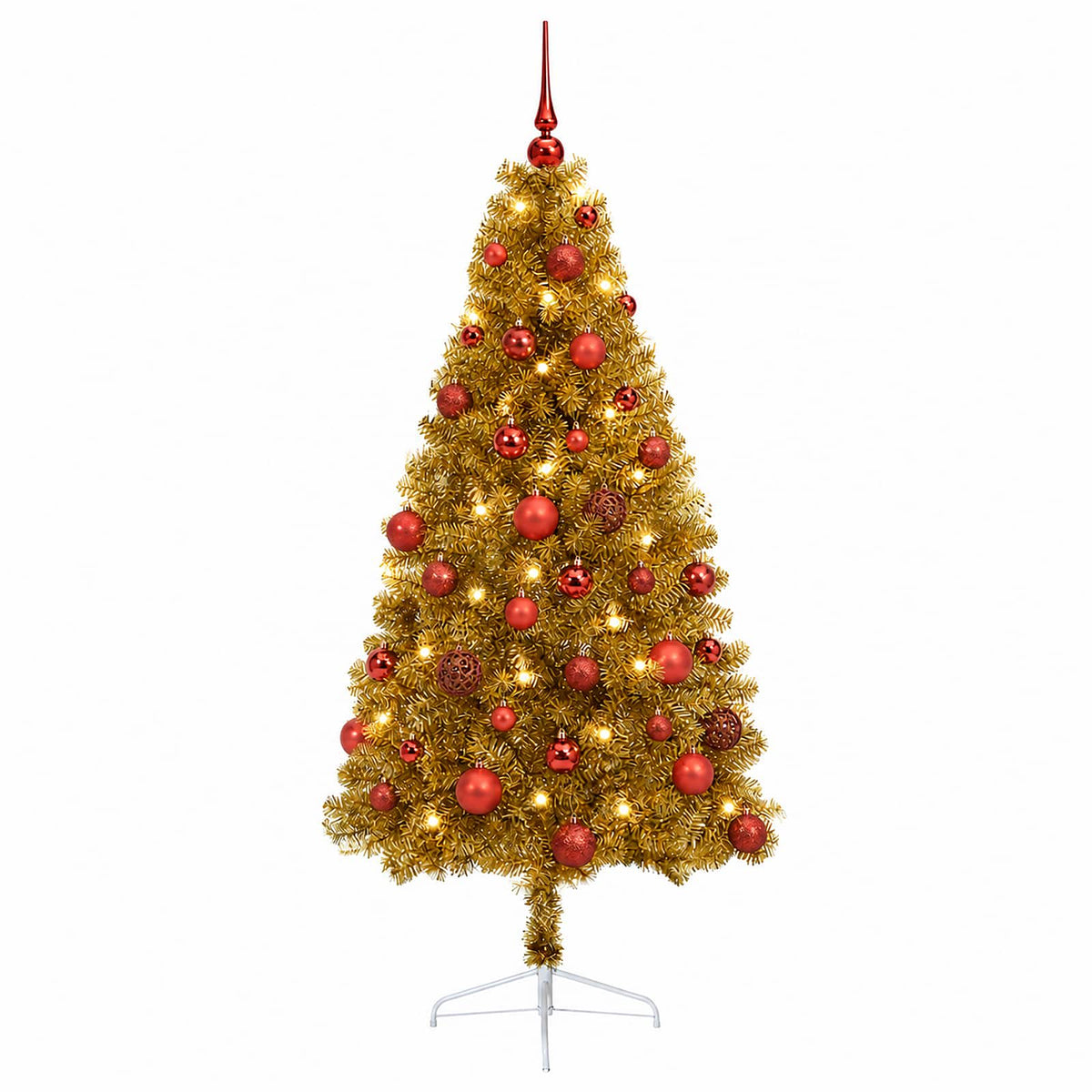 vidaXL Artificial Christmas Tree with Bauble 150 cm 150 LEDs