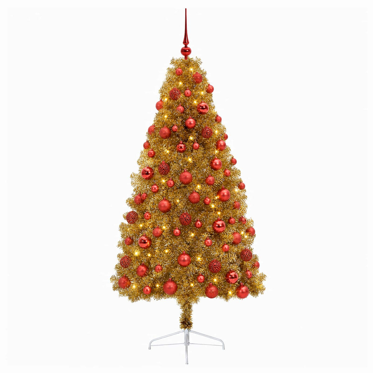 vidaXL Artificial Christmas Tree with Bauble 210 cm 300 LEDs