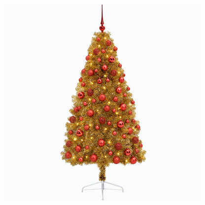 vidaXL Artificial Christmas Tree with Bauble 210 cm 300 LEDs