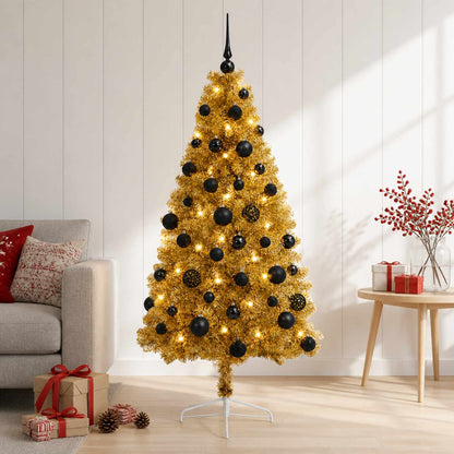 vidaXL Artificial Christmas Tree with Bauble 150 cm 150 LEDs