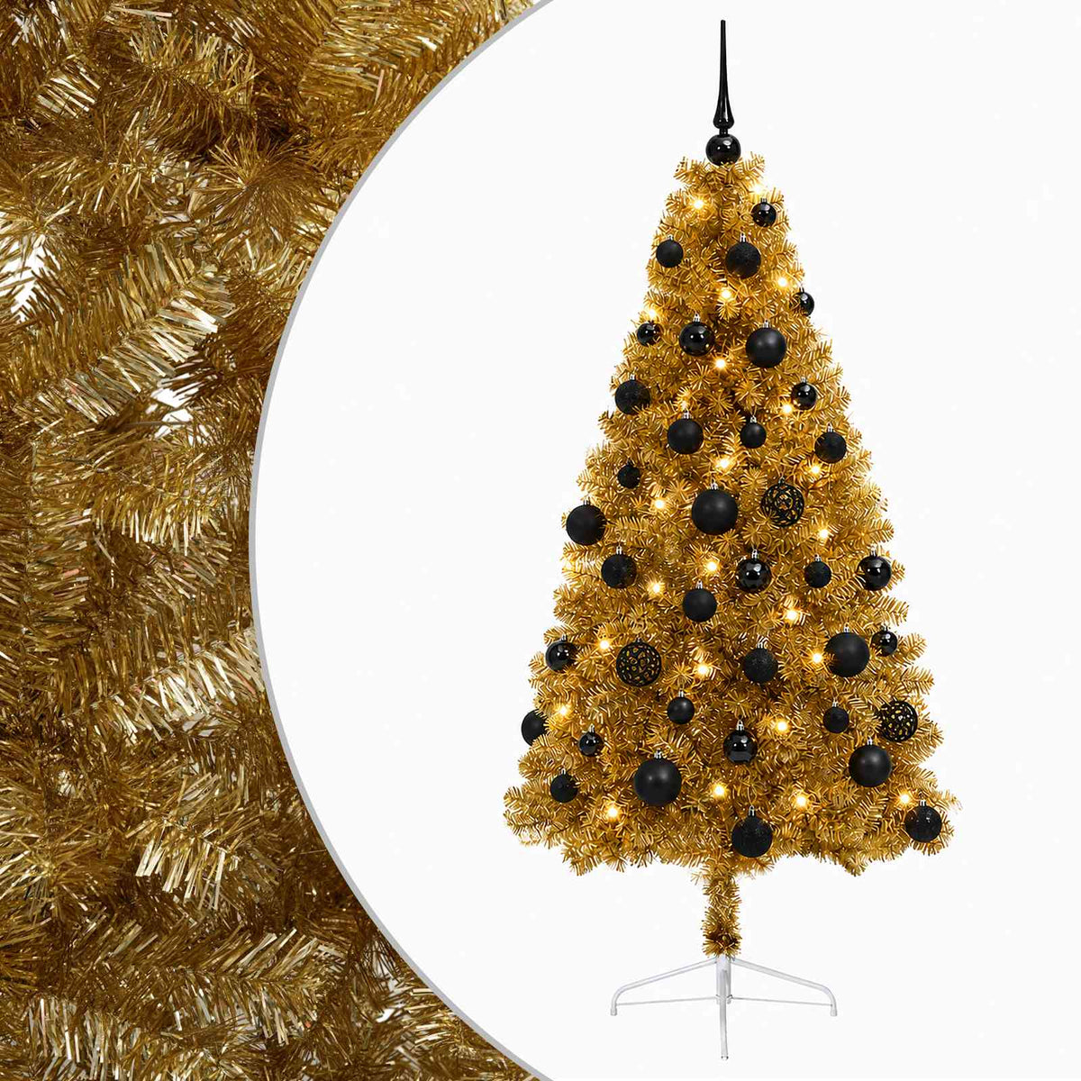 vidaXL Artificial Christmas Tree with Bauble 150 cm 150 LEDs