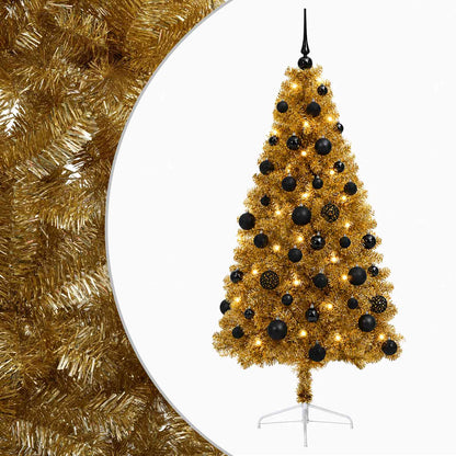 vidaXL Artificial Christmas Tree with Bauble 150 cm 150 LEDs