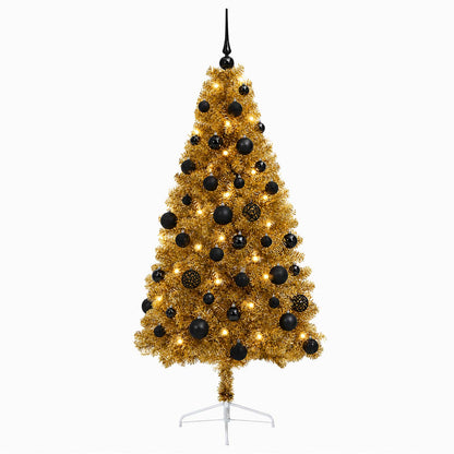 vidaXL Artificial Christmas Tree with Bauble 150 cm 150 LEDs
