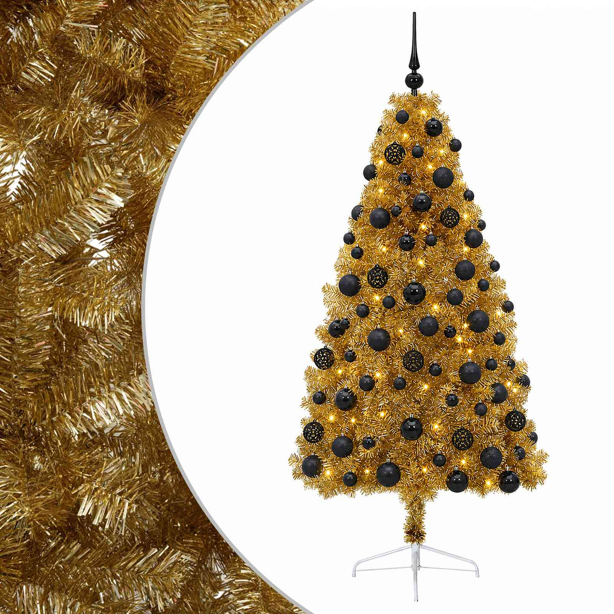 vidaXL Artificial Christmas Tree with Bauble 210 cm 300 LEDs