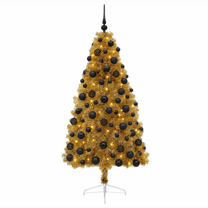 vidaXL Artificial Christmas Tree with Bauble 210 cm 300 LEDs