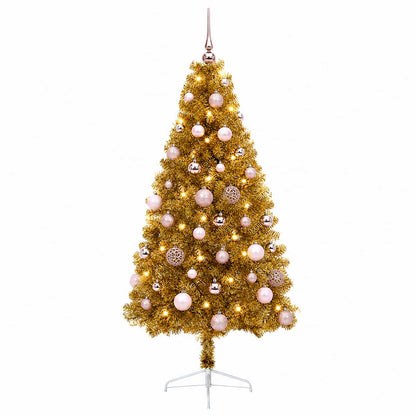 vidaXL Artificial Christmas Tree with Bauble 150 cm 150 LEDs