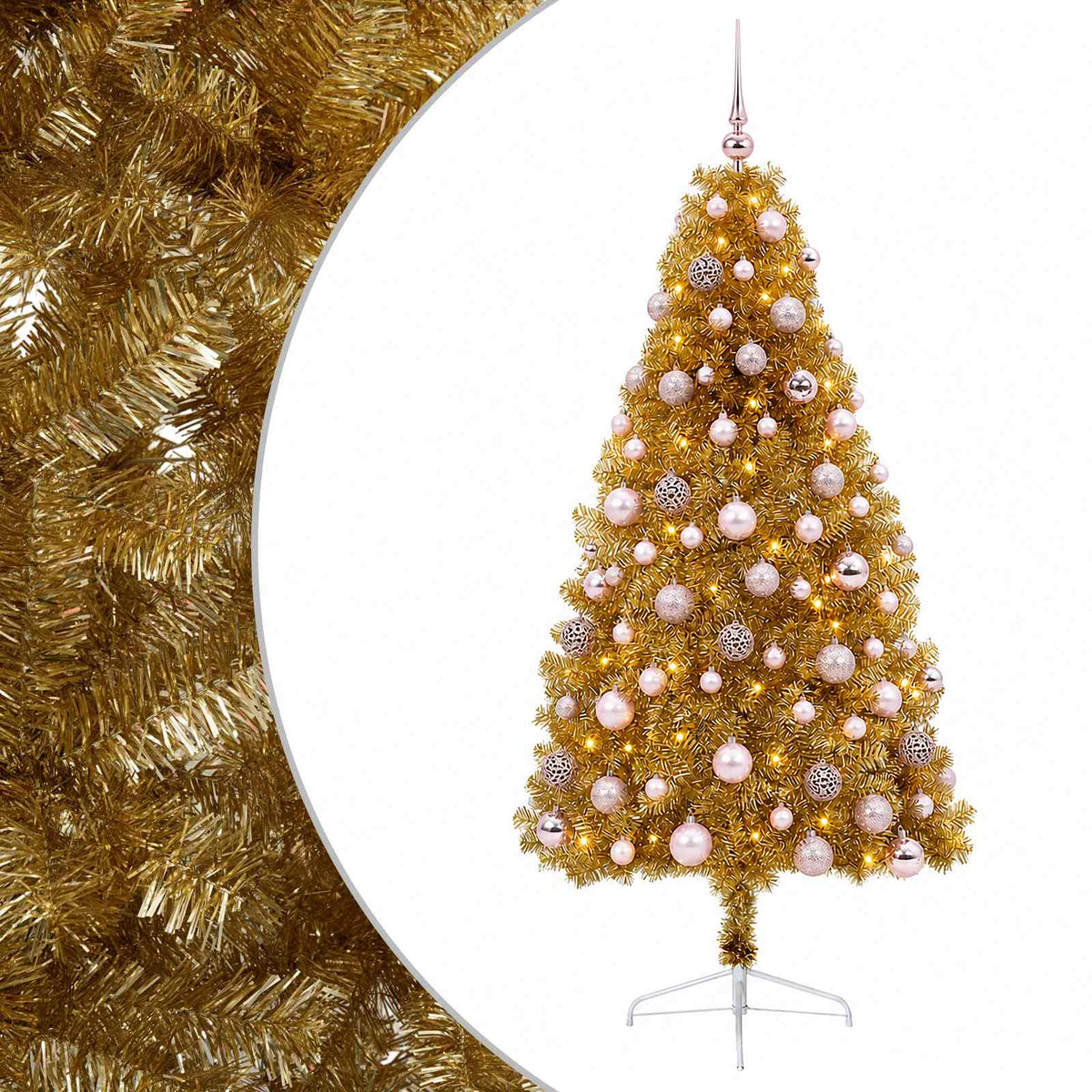 vidaXL Artificial Christmas Tree with Bauble 210 cm 300 LEDs