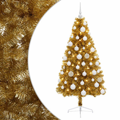 vidaXL Artificial Christmas Tree with Bauble 120 cm 150 LEDs