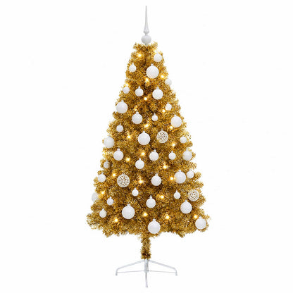 vidaXL Artificial Christmas Tree with Bauble 120 cm 150 LEDs