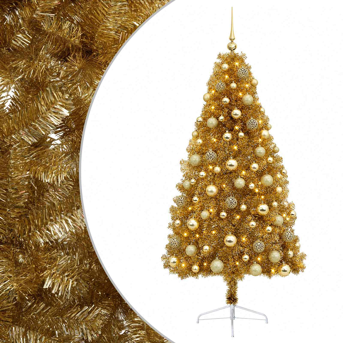 vidaXL Artificial Christmas Tree with Bauble 210 cm 300 LEDs