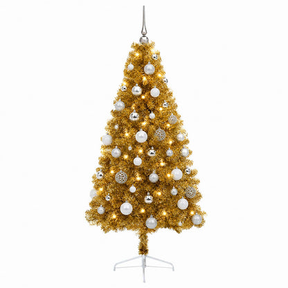 vidaXL Artificial Christmas Tree with Bauble 120 cm 150 LEDs