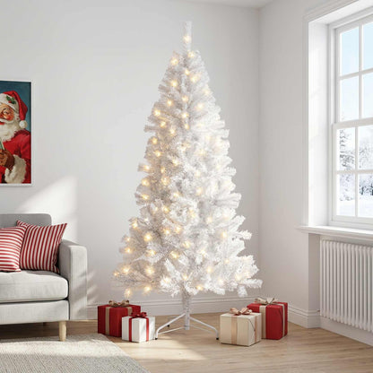 vidaXL Artificial Hinged Christmas Tree 150 cm 150 LEDs Warm White