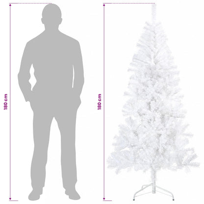 vidaXL Artificial Hinged Christmas Tree 180 cm 300 LEDs Warm White