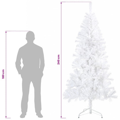 vidaXL Artificial Hinged Christmas Tree 240 cm 300 LEDs Warm White