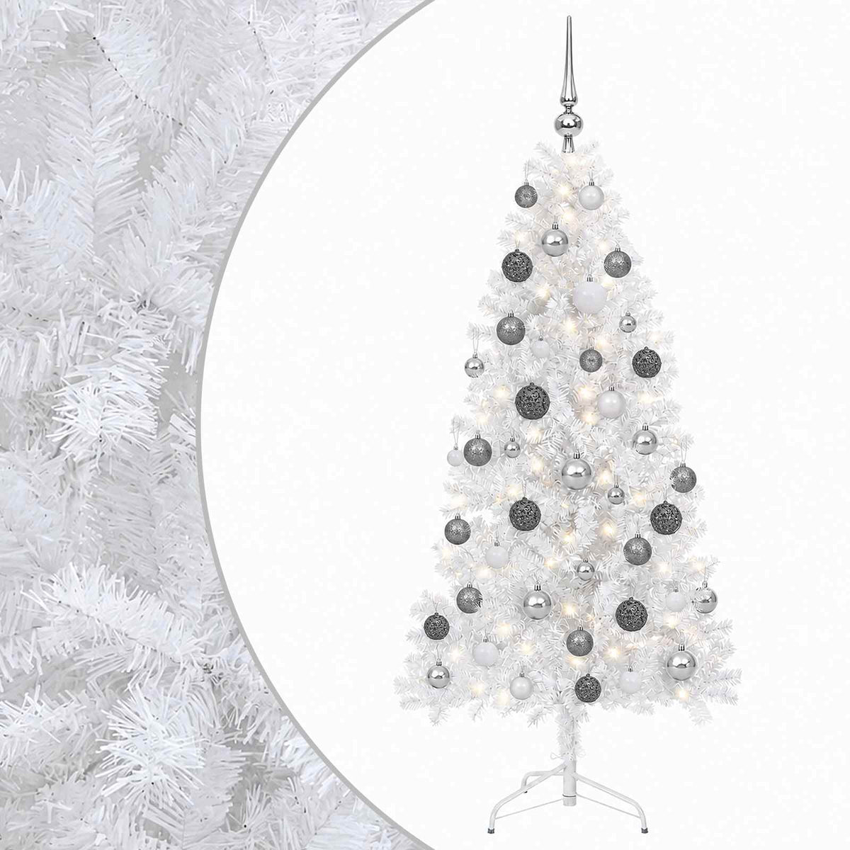 vidaXL Artificial Christmas Tree with Bauble 150 cm 150 LEDs