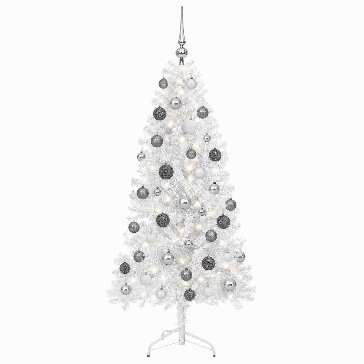 vidaXL Artificial Christmas Tree with Bauble 150 cm 150 LEDs