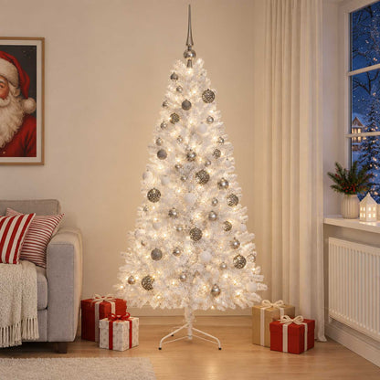 vidaXL Artificial Christmas Tree with Bauble 180 cm 300 LEDs