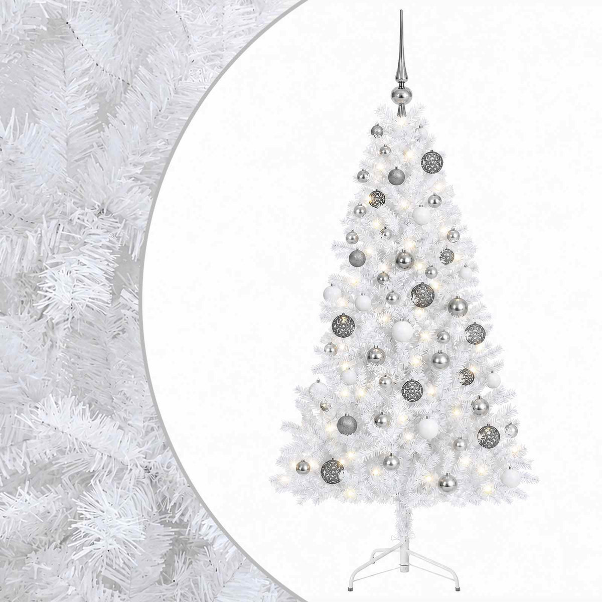 vidaXL Artificial Christmas Tree with Bauble 180 cm 300 LEDs
