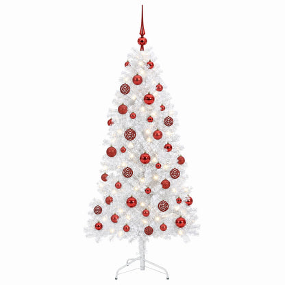 vidaXL Artificial Hinged Christmas Tree 150 cm 150 LEDs Warm White