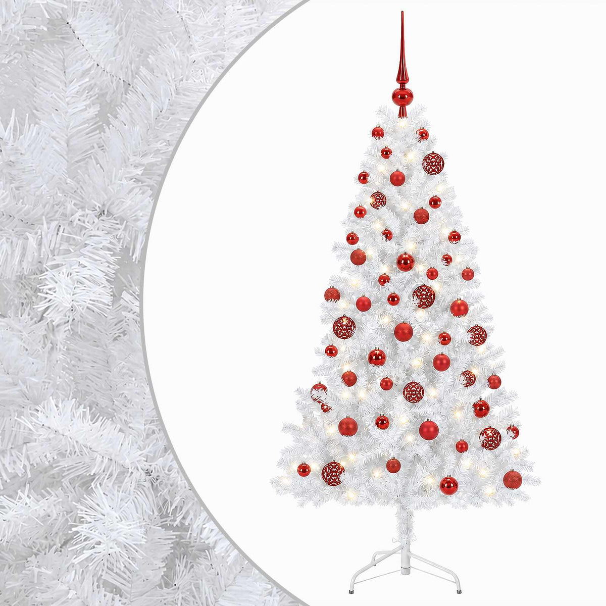 vidaXL Artificial Christmas Tree with Bauble 210 cm 300 LEDs