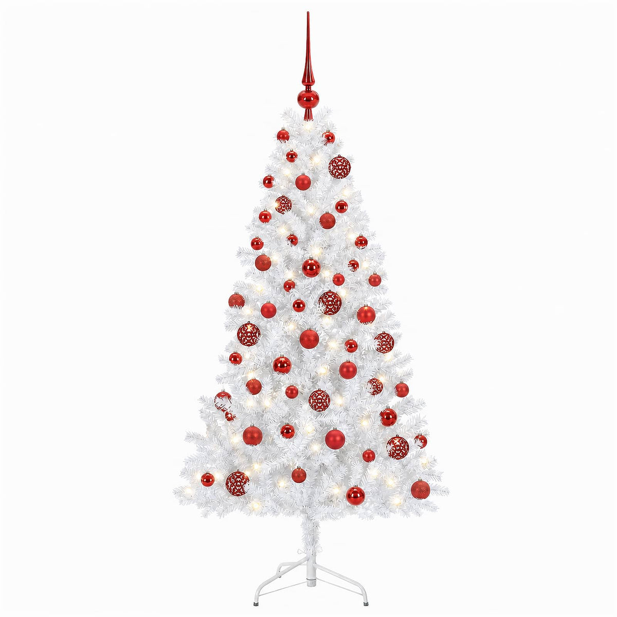 vidaXL Artificial Christmas Tree with Bauble 240 cm 300 LEDs