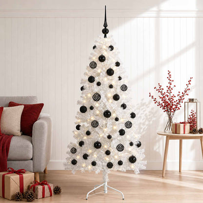 vidaXL Artificial Hinged Christmas Tree 150 cm 150 LEDs Warm White