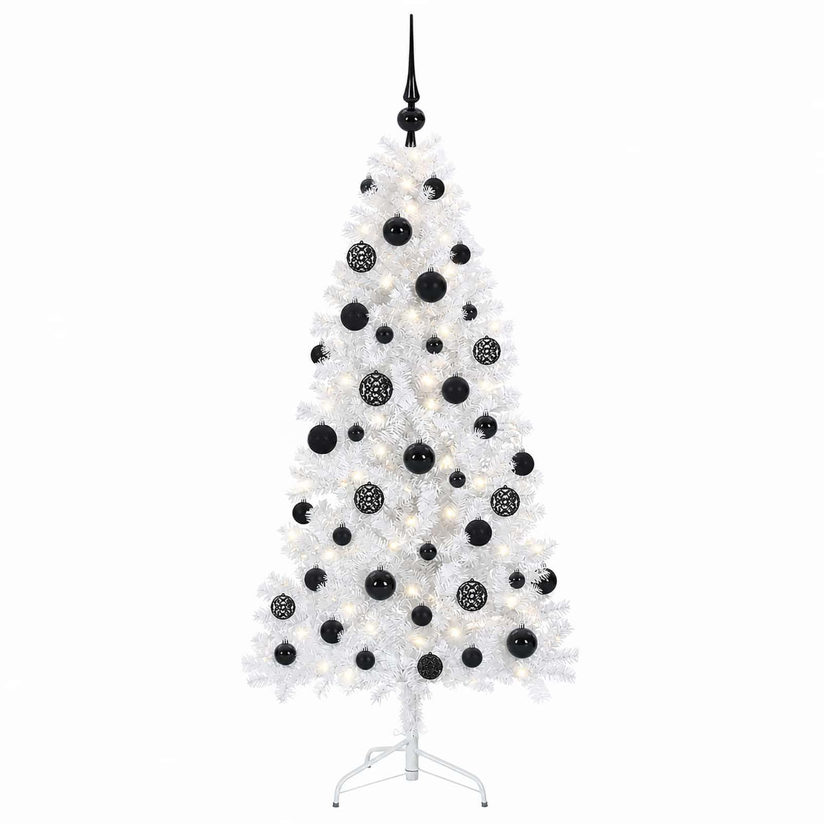 vidaXL Artificial Hinged Christmas Tree 150 cm 150 LEDs Warm White