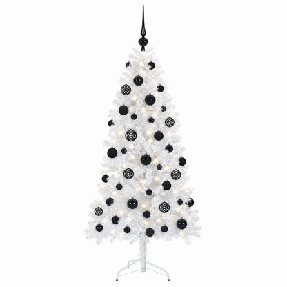 vidaXL Artificial Hinged Christmas Tree 150 cm 150 LEDs Warm White