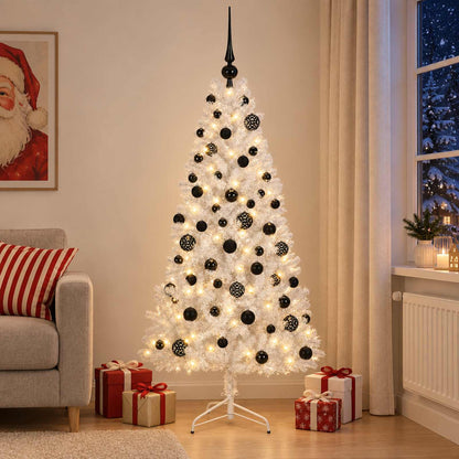 vidaXL Artificial Christmas Tree with Bauble 180 cm 300 LEDs