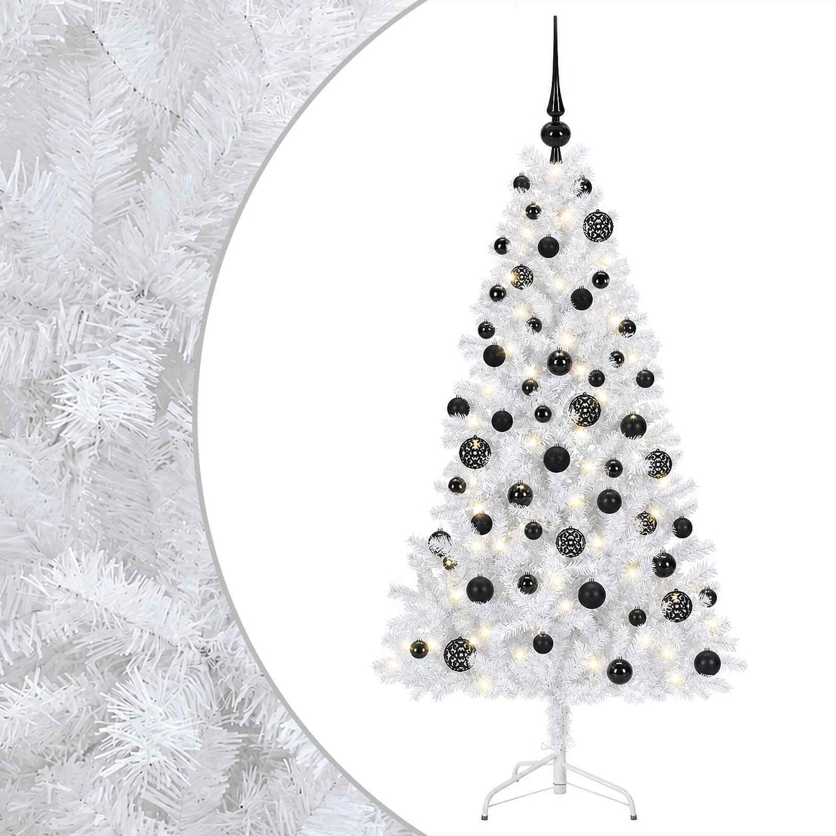 vidaXL Artificial Christmas Tree with Bauble 180 cm 300 LEDs