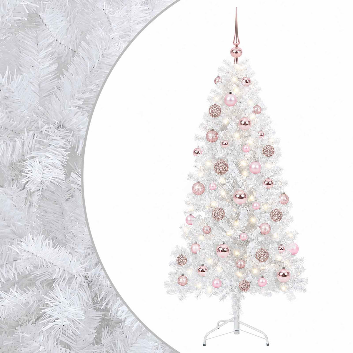 vidaXL Artificial Christmas Tree with Bauble 120 cm 150 LEDs