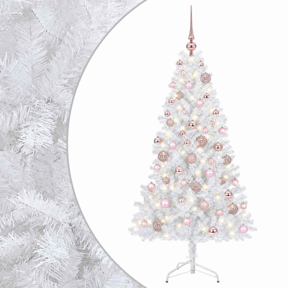 vidaXL Artificial Christmas Tree with Bauble 180 cm 300 LEDs