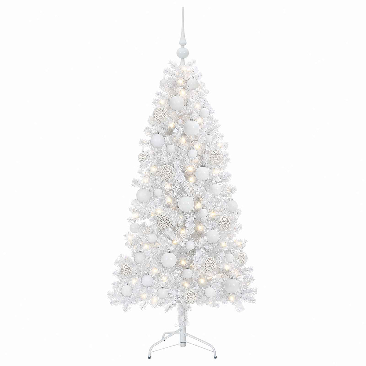vidaXL Artificial Christmas Tree with Bauble 120 cm 150 LEDs